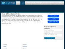 Tablet Screenshot of ebtcardbalance.com